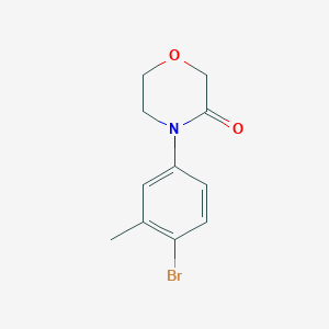 molecular formula C11H12BrNO2 B13079074 4-(4-Bromo-3-methyl-phenyl)-morpholin-3-one 