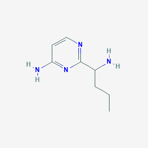 molecular formula C8H14N4 B13079084 2-(1-Aminobutyl)pyrimidin-4-amine 