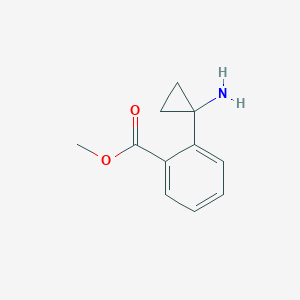 molecular formula C11H13NO2 B13079148 Methyl 2-(1-aminocyclopropyl)benzoate 