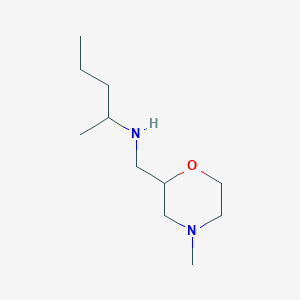 molecular formula C11H24N2O B13079169 [(4-Methylmorpholin-2-yl)methyl](pentan-2-yl)amine 