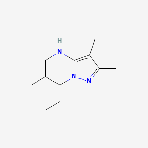 molecular formula C11H19N3 B13079186 7-Ethyl-2,3,6-trimethyl-4H,5H,6H,7H-pyrazolo[1,5-a]pyrimidine 