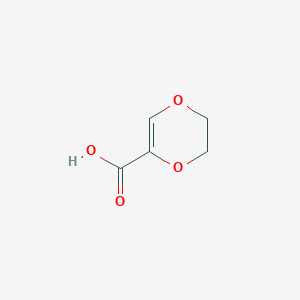 molecular formula C5H6O4 B1307921 5,6-Dihydro-[1,4]dioxine-2-carboxylic acid CAS No. 61564-98-5
