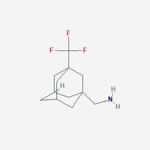 molecular formula C12H18F3N B13079211 [3-(Trifluoromethyl)adamantan-1-yl]methanamine 