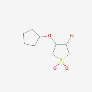 3-Bromo-4-(cyclopentyloxy)-1lambda6-thiolane-1,1-dione