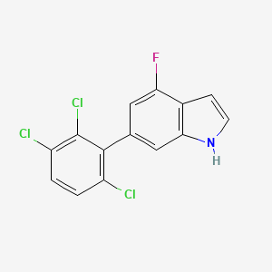 4-Fluoro-6-(2,3,6-trichlorophenyl)indole