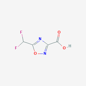 molecular formula C4H2F2N2O3 B13079246 5-(Difluoromethyl)-1,2,4-oxadiazole-3-carboxylic acid 