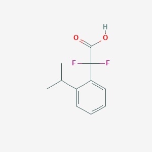 molecular formula C11H12F2O2 B13079259 2,2-Difluoro-2-[2-(propan-2-yl)phenyl]acetic acid 