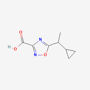 5-(1-Cyclopropylethyl)-1,2,4-oxadiazole-3-carboxylic acid