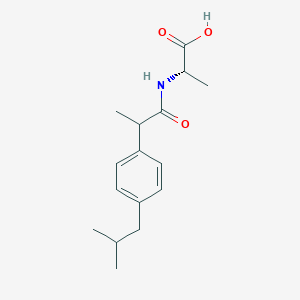 molecular formula C16H23NO3 B13079280 (2S)-2-(2-(4-Isobutylphenyl)propanamido)propanoic acid CAS No. 110467-60-2