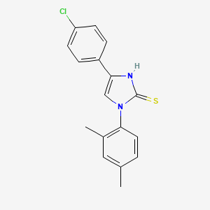 molecular formula C17H15ClN2S B13079327 4-(4-Chloro-phenyl)-1-(2,4-dimethyl-phenyl)-1H-imidazole-2-thiol 