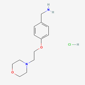 molecular formula C13H21ClN2O2 B13079331 (4-(2-Morpholinoethoxy)phenyl)methanamine hydrochloride 