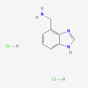 molecular formula C8H11Cl2N3 B13079379 (1H-Benzo[d]imidazol-4-yl)methanamine dihydrochloride 