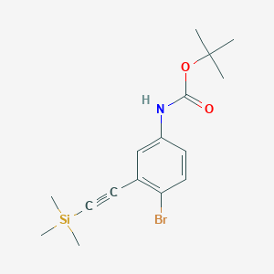 tert-Butyl (4-bromo-3-((trimethylsilyl)ethynyl)phenyl)carbamate