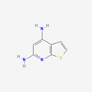 molecular formula C7H7N3S B13079437 Thieno[2,3-b]pyridine-4,6-diamine 