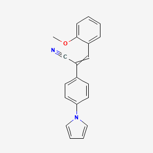 molecular formula C20H16N2O B1307945 (Z)-3-(2-methoxyphenyl)-2-[4-(1H-pyrrol-1-yl)phenyl]-2-propenenitrile 