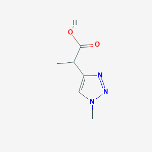 molecular formula C6H9N3O2 B13079492 2-(1-Methyl-1H-1,2,3-triazol-4-yl)propanoic acid 