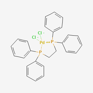 molecular formula C26H24Cl2P2Pd B13079550 2-diphenylphosphanylethyl(diphenyl)phosphane;palladium(2+);dichloride 