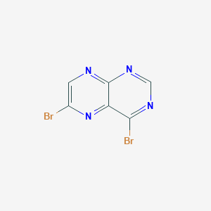 molecular formula C6H2Br2N4 B13079608 4,6-Dibromopteridine CAS No. 1260810-80-7