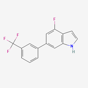 4-Fluoro-6-(3-(trifluoromethyl)phenyl)indole