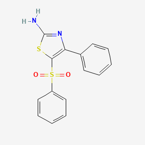 molecular formula C15H12N2O2S2 B1307962 2-Amino-4-phenyl-5-phenylsulfonyl-1,3-thiazole CAS No. 252679-72-4