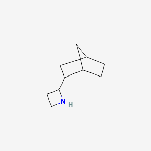 molecular formula C10H17N B13079624 2-{Bicyclo[2.2.1]heptan-2-yl}azetidine 