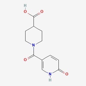 molecular formula C12H14N2O4 B1307963 1-[(6-Oxo-1,6-dihydropyridin-3-yl)carbonyl]piperidine-4-carboxylic acid CAS No. 697257-26-4