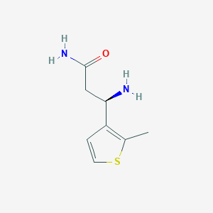 (3R)-3-Amino-3-(2-methylthiophen-3-yl)propanamide