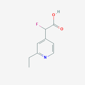 2-(2-Ethylpyridin-4-yl)-2-fluoroacetic acid