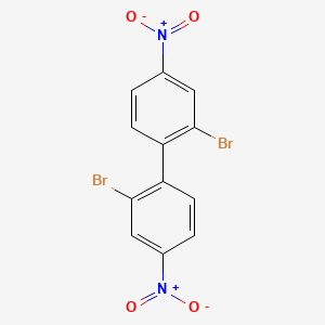 molecular formula C12H6Br2N2O4 B13079670 2,2'-Dibromo-4,4'-dinitro-1,1'-biphenyl 