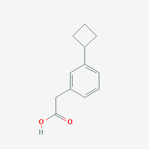 molecular formula C12H14O2 B13079676 2-(3-Cyclobutylphenyl)acetic acid 