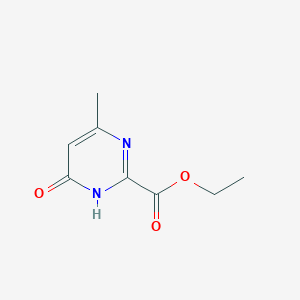 molecular formula C8H10N2O3 B13079693 Ethyl 4-hydroxy-6-methylpyrimidine-2-carboxylate 