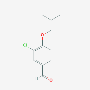 molecular formula C11H13ClO2 B13079696 3-Chloro-4-isobutoxybenzaldehyde CAS No. 58236-93-4