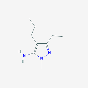 molecular formula C9H17N3 B13079711 3-Ethyl-1-methyl-4-propyl-1H-pyrazol-5-amine 