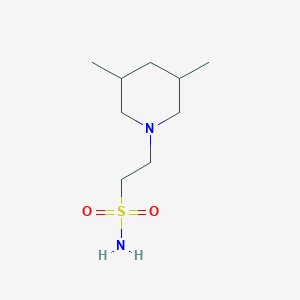 molecular formula C9H20N2O2S B13079754 2-(3,5-Dimethylpiperidin-1-yl)ethane-1-sulfonamide 