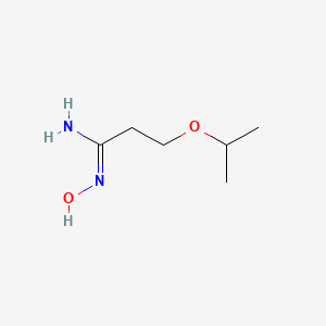 molecular formula C6H14N2O2 B13079777 N-Hydroxy-3-(1-methylethoxy)-propanimidamide 