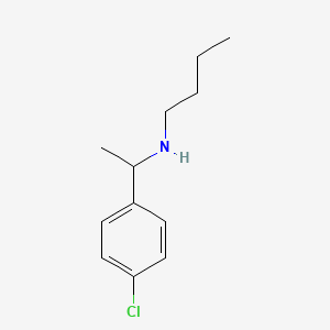 molecular formula C12H18ClN B13079782 Butyl[1-(4-chlorophenyl)ethyl]amine 