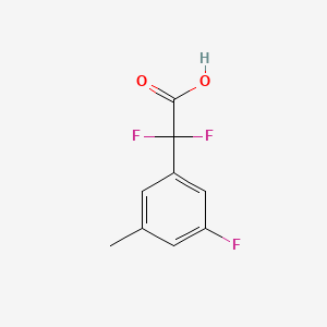 molecular formula C9H7F3O2 B13079787 2,2-Difluoro-2-(3-fluoro-5-methylphenyl)acetic acid 