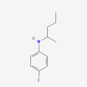 molecular formula C11H16FN B13079793 4-fluoro-N-(pentan-2-yl)aniline 