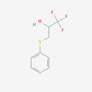 molecular formula C9H9F3OS B1307980 2-Propanol, 1,1,1-trifluoro-3-(phenylthio)- 