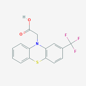 molecular formula C15H10F3NO2S B13079828 2-(2-(trifluoromethyl)-10H-phenothiazin-10-yl)acetic acid CAS No. 1179362-81-2