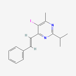 5-iodo-4-methyl-6-[(E)-2-phenylethenyl]-2-propan-2-ylpyrimidine