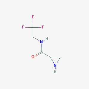 molecular formula C5H7F3N2O B13079850 N-(2,2,2-Trifluoroethyl)aziridine-2-carboxamide 