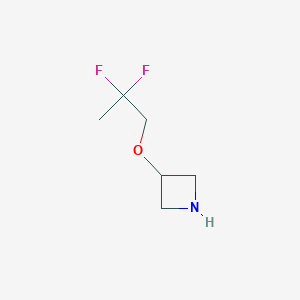 molecular formula C6H11F2NO B13079856 3-(2,2-Difluoropropoxy)azetidine 