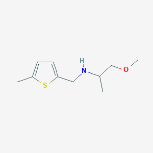 molecular formula C10H17NOS B13079862 (1-Methoxypropan-2-yl)[(5-methylthiophen-2-yl)methyl]amine 