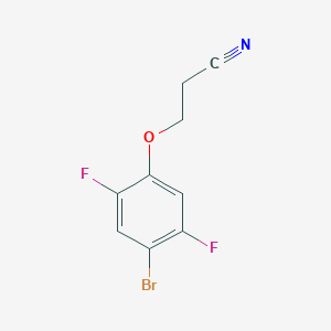 molecular formula C9H6BrF2NO B13079873 3-(4-Bromo-2,5-difluoro-phenoxy)propanenitrile CAS No. 1379364-31-4