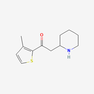 1-(3-Methylthiophen-2-yl)-2-(piperidin-2-yl)ethan-1-one