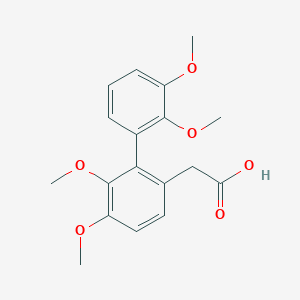 molecular formula C18H20O6 B13079952 2-(2',3',5,6-Tetramethoxy-[1,1'-biphenyl]-2-yl)acetic acid 