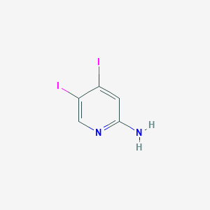 molecular formula C5H4I2N2 B13079982 4,5-Diiodopyridin-2-amine 