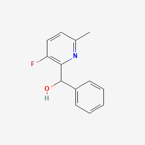 molecular formula C13H12FNO B13080004 (3-Fluoro-6-methylpyridin-2-yl)(phenyl)methanol 