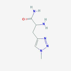 molecular formula C6H11N5O B13080012 2-Amino-3-(1-methyl-1H-1,2,3-triazol-4-yl)propanamide 